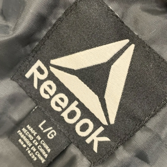 Reebok Women's Gray Quilted Full Zip Hooded Jacket Size L - Picture 2 of 3